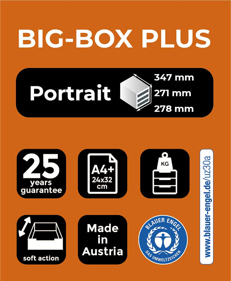 EXACOMPTA -  BIG-BOX PLUS ECOBLACK BLACK 5 Drawers - Limolin 