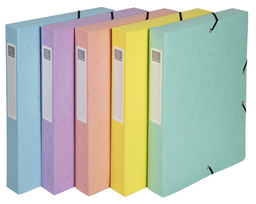 EXACOMPTA - BOX FILE A4 40MM 0.7MM AQUAREL ASS. - ASSORTED COLOURS - Limolin 