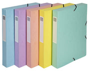 EXACOMPTA - BOX FILE A4 40MM 0.7MM AQUAREL ASS. - ASSORTED COLOURS - Limolin 
