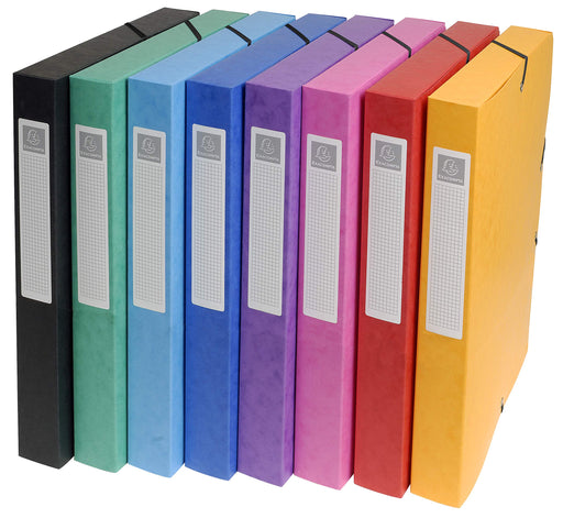 EXACOMPTA - BOX FILE PRESSBD FILE A4 25MM - ASSORTED COLOURS - Limolin 