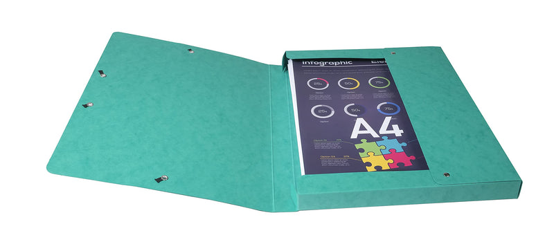 EXACOMPTA - BOX FILE PRESSBD FILE A4 25MM - ASSORTED COLOURS - Limolin 