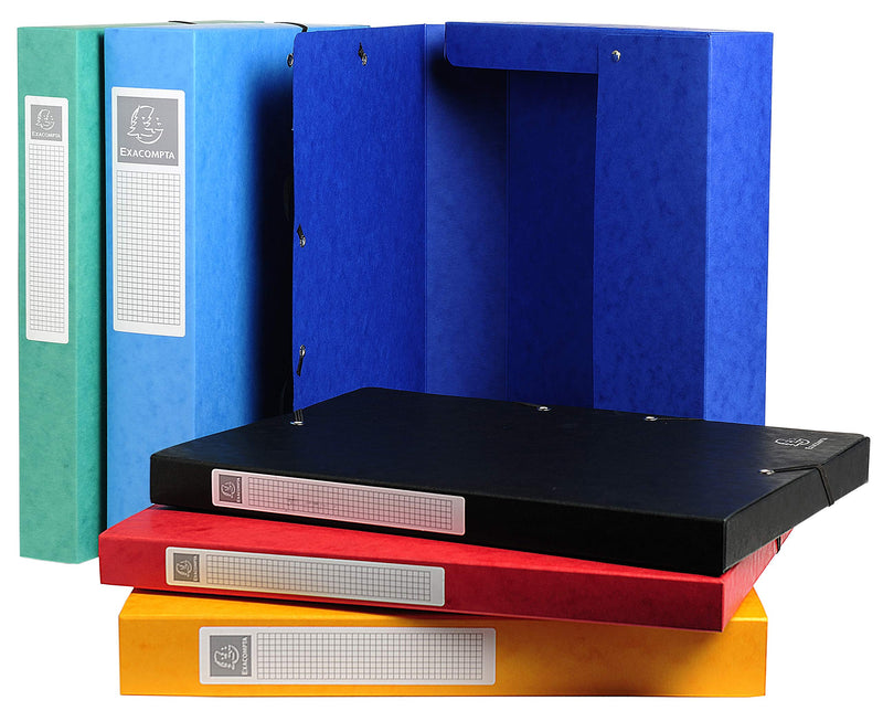EXACOMPTA - BOX FILE PRESSBD FILE A4 25MM - ASSORTED COLOURS - Limolin 