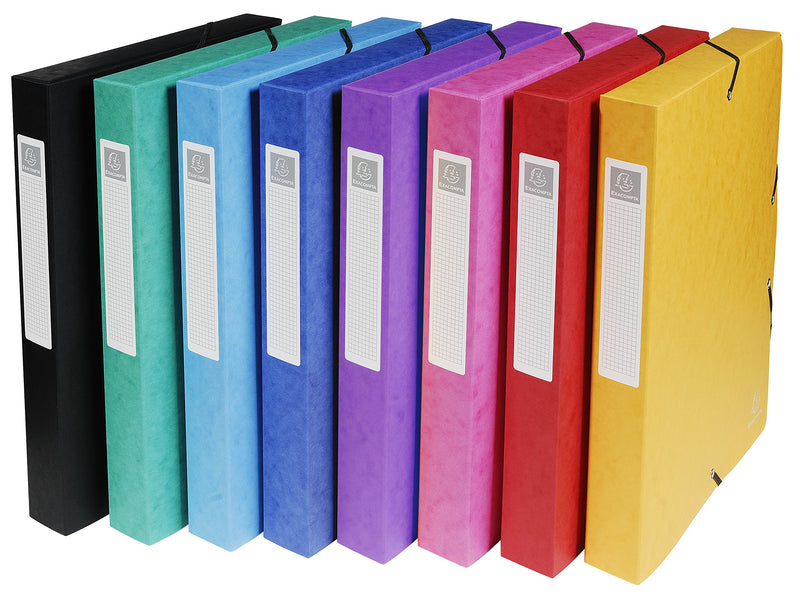 EXACOMPTA - BOX FILE PRESSBD FILE A4 40MM - ASSORTED COLOURS - Limolin 