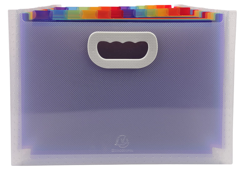 EXACOMPTA - CRYSTAL EXPD FIL W/HAND 33X23.5X25CM 24P - CRYSTAL - Limolin 