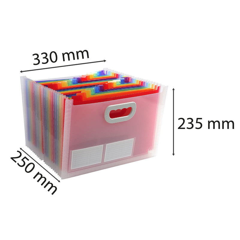 EXACOMPTA - CRYSTAL EXPD FIL W/HAND 33X23.5X25CM 24P - CRYSTAL - Limolin 