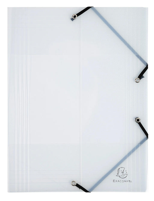 EXACOMPTA - CRYSTAL PP ELATICATED 3 FLAP FOLDERS, A4, CLEAR - CRYSTAL - Limolin 