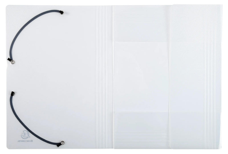 EXACOMPTA - CRYSTAL PP ELATICATED 3 FLAP FOLDERS, A4, CLEAR - CRYSTAL - Limolin 