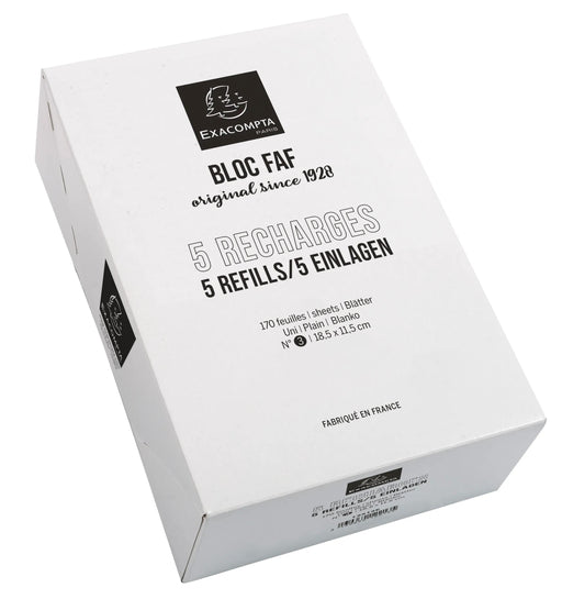 EXACOMPTA - DESK PAD REFILL 18.5X11.5CM PLAIN - WHITE (pack of 5) - Limolin 