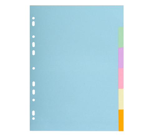 EXACOMPTA - DIVIDERS A4 170G 6P PASTEL - ASSORTED COLOURS - Limolin 