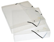 EXACOMPTA - ELASTICATED PP FILING BOX CRYSTAL 25MM SPINE A4 - CRYSTAL - Limolin 