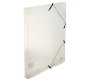 EXACOMPTA - ELASTICATED PP FILING BOX CRYSTAL 25MM SPINE A4 - CRYSTAL - Limolin 