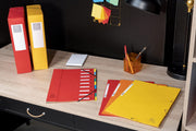 EXACOMPTA -  EXACOMPTA ELASTICATED FOLDER, 3-FLAP, 400GSM PRESSBOARD, A4 - RED - Limolin 