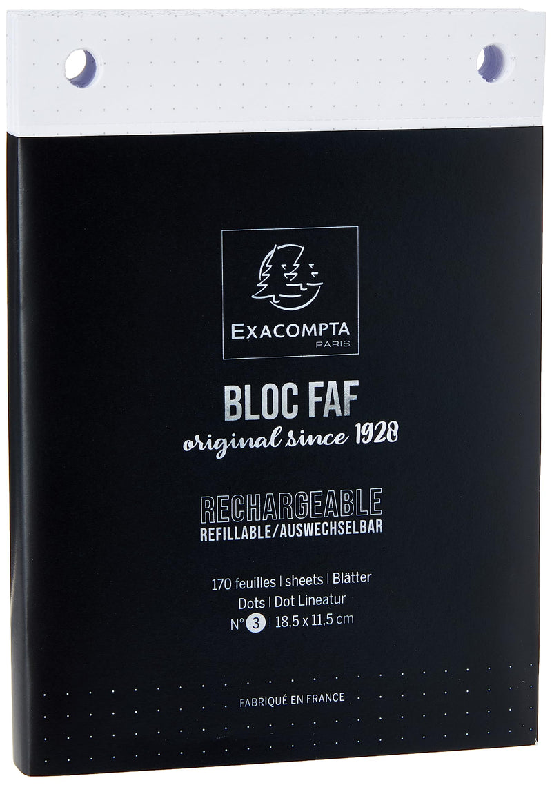 EXACOMPTA - FAF REFILL NO.2 16X10CM 170 SHEETS, DOTS - WHITE - Limolin 