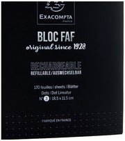 EXACOMPTA - FAF REFILL NO.2 16X10CM 170 SHEETS, DOTS - WHITE - Limolin 
