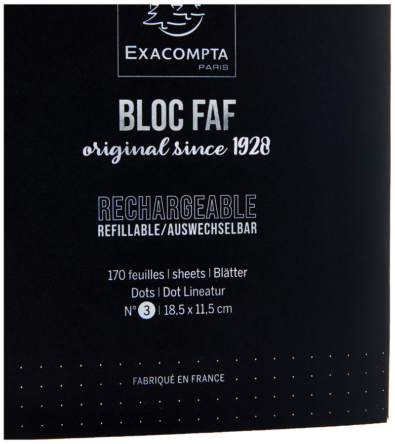 EXACOMPTA - FAF REFILL NO.2 16X10CM 170 SHEETS, DOTS - WHITE - Limolin 