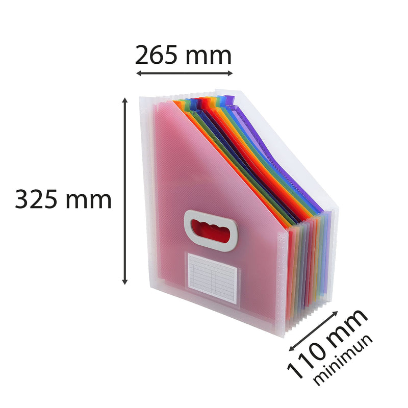 EXACOMPTA - FILE CRYSTAL EXPAND FIL 26.5X32.5CM 12P - CRYSTAL - Limolin 
