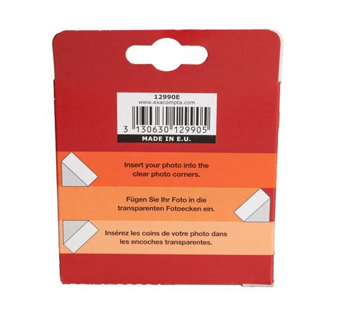 EXACOMPTA - PHOTO CORNERS SELF ADHESIVE - CRYSTAL - Limolin 