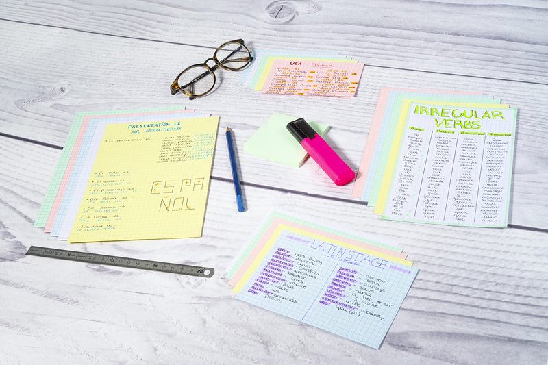 EXACOMPTA - PK 100 EXA RECORD CARDS 75/125 SQ WHITE - WHITE - Limolin 