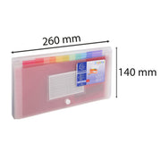 EXACOMPTA - PP EXPANDING FILE, 26X14CM, 7 SECTIONS - CRYSTAL - Limolin 