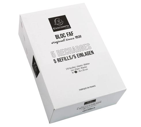 EXACOMPTA - REFILL FOR FAF DESK PAD NDEG.2 16X10CM - WHITE (pack of 5) - Limolin 