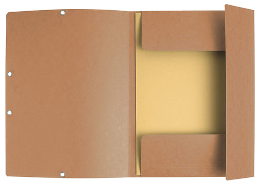 EXACOMPTA - Tan Soft Card Folder 3 Flaps + Elast 24x32cm - Limolin 