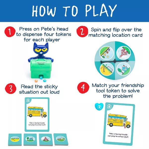 Educational Insights - PETE THE CAT GROOVY FRIENDSHIP GAME - Limolin 