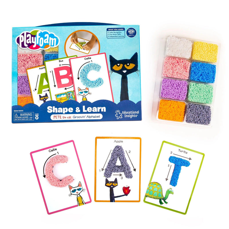 Educational Insights - Playfoam Shape & Learn Pete The Cat Groovin" Alphabet - Limolin 