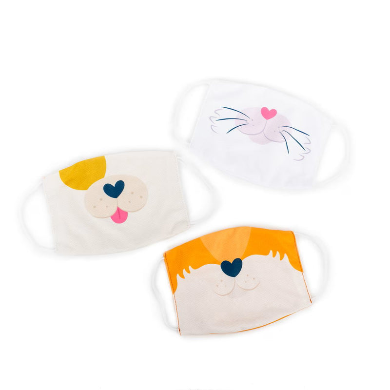 Educational Insights - Puppy, Kitty, Fox Kids'' Face Masks - Limolin 