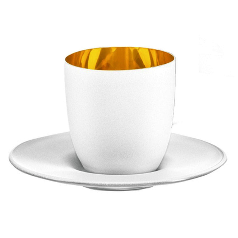 Eisch - Cosmo Espresso with saucer in gift tube - White - Limolin 