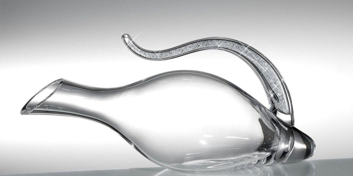 La Spezia Clear Glass Decanter Style Decanter with Lid for Whisky, Wine La Spezia Clear Glass Decanter Style Decanter with Lid for Whisky, Wine