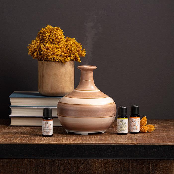 Ellia - Wander Cordless Essential Oil Ceramic Rechargeable Diffuser, Brown - Limolin 