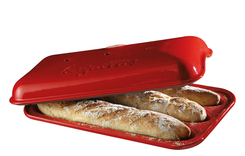 Emile Henry Baguette Baker and Mold 39.5x23cm / 15.5x9" 3.7L - Limolin 