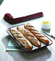 Emile Henry Baguette Baker and Mold 39.5x23cm / 15.5x9" 3.7L - Limolin 