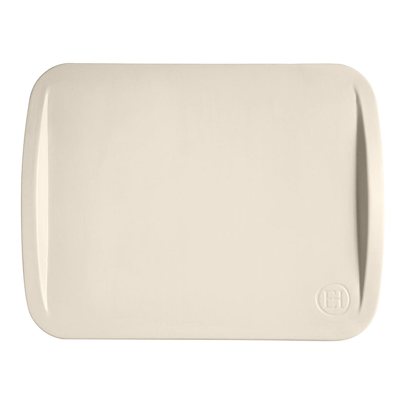 Emile Henry CREAM, MAESTRO Pizza Stone, 43.5x33.4x3.5cm, 15mm thick - Limolin 