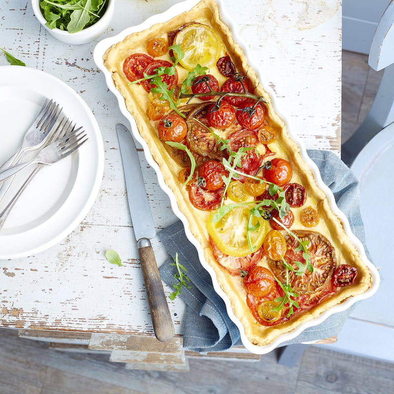 Emile Henry Slim Rectangular Tart Dish 36.5x15x5cm, 1.3L - Limolin 