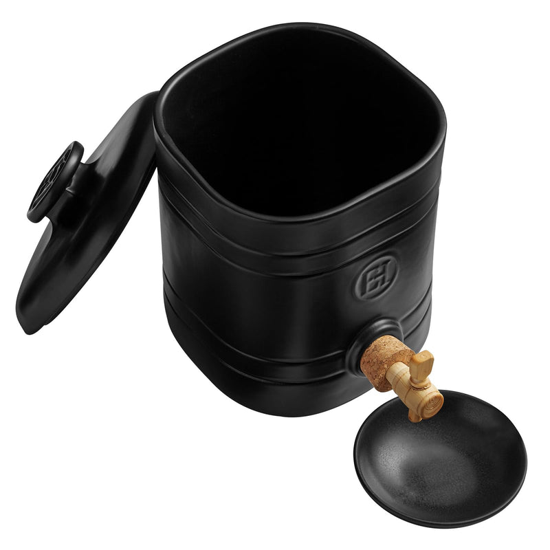 Emile Henry Vinegar Pot, 15.4x15.4x20.7cm, 2L - Limolin 