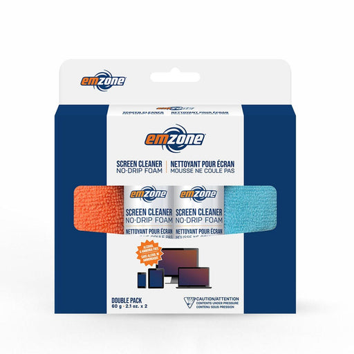 Emzone - Screen Cleaner Foam and Microfibre Cloth 2 Pack (47072) - Limolin 