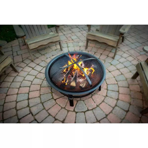 Endless Summer - Summer Brushed Copper Wood Burning Firebowl - Heavy Gauge Spark Guardincluded - Brushed Copper - Limolin 