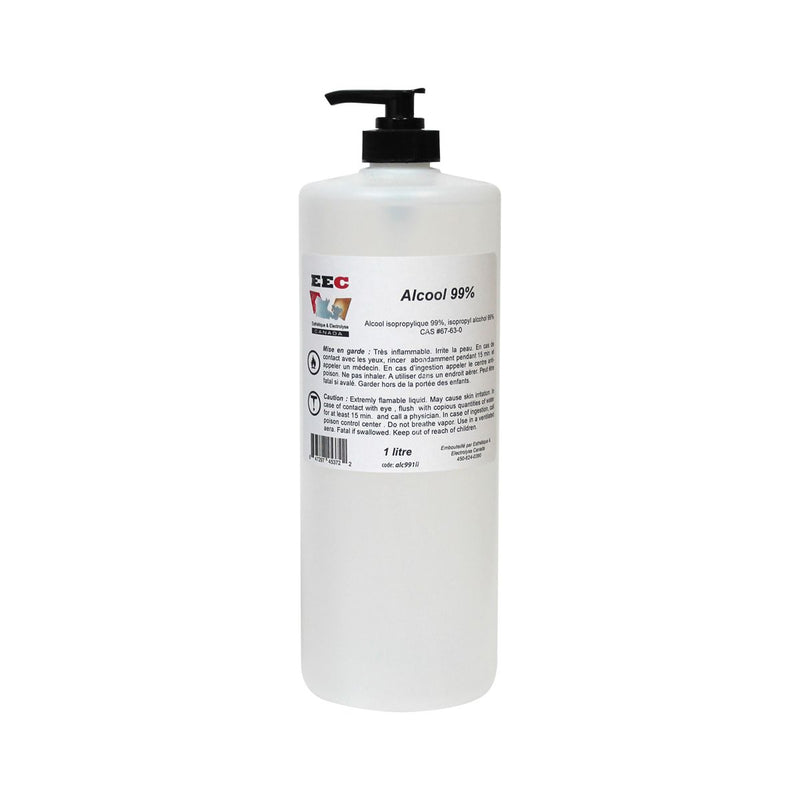 Esthetique Electrolyse Canada - Alcohol Isopropyl 99% 1 Liter With Pump - Limolin 