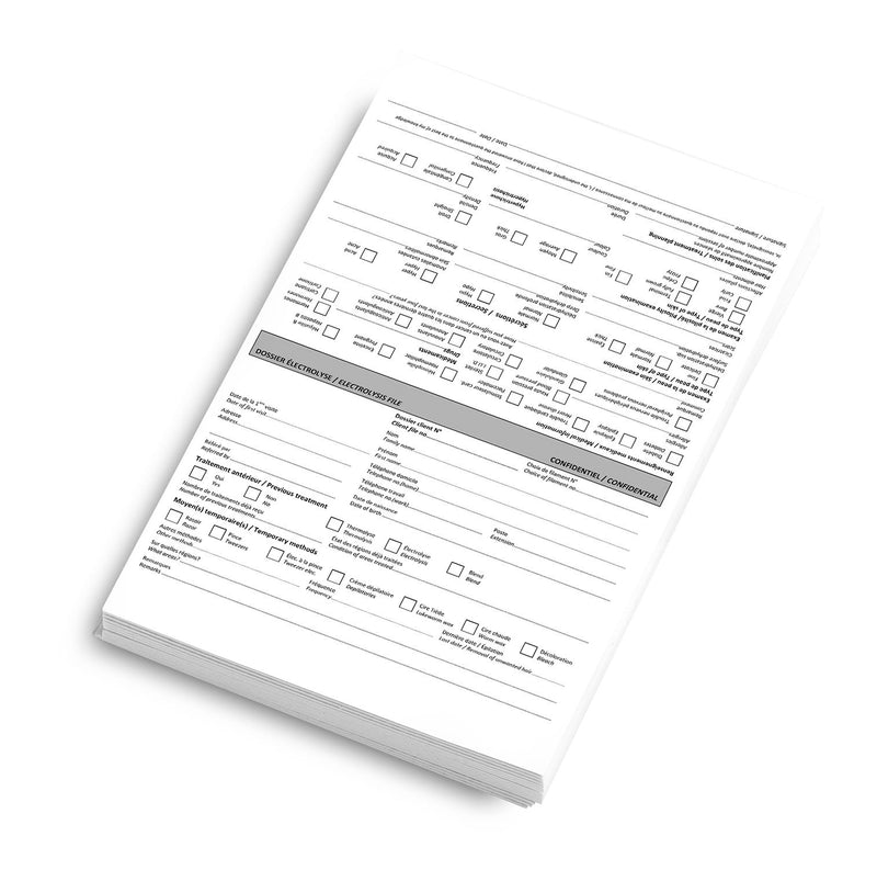 Esthetique Electrolyse Canada - Electrolysis Customer Chart (100) - Limolin 