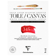 Fleur de Lys cotton white canvas 345G glued 10 sheets pad (11.8 x 15.7 in)