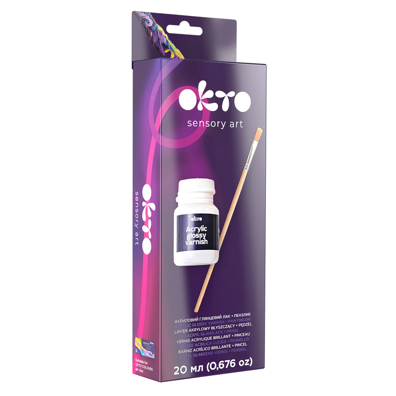 OKTO - ACRYLIC GLOSSY VARNISH + BRUSH - Limolin 