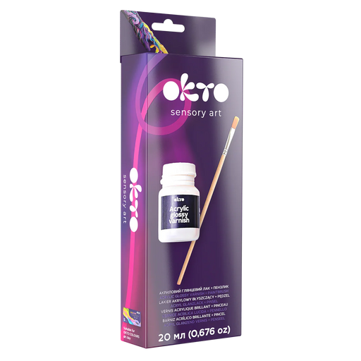 OKTO - ACRYLIC GLOSSY VARNISH + BRUSH - Limolin 
