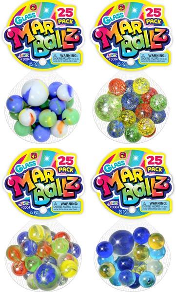 Famous-Toys - 25-Pack Glass Marballz - Limolin 