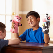 Melissa & Doug - Farm Friends Hand Puppets - in use during play