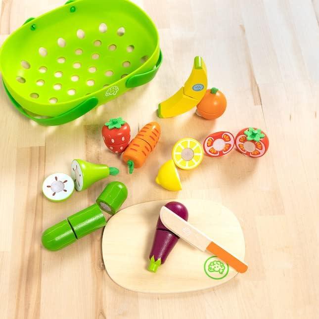 Fat Brain Toys - Pretendables Fruit and Veggie Basket - Limolin 