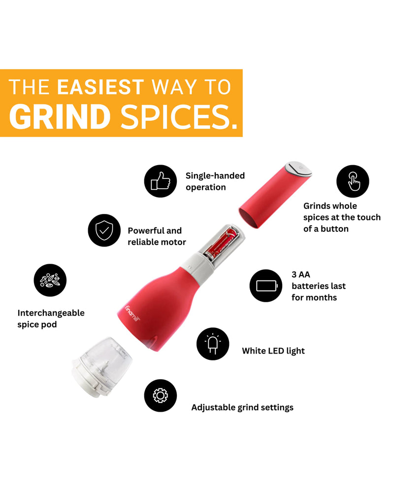 Finamill - Grinder with two FinaPod Pro Plus pods, Battery operated, Stone - Limolin 
