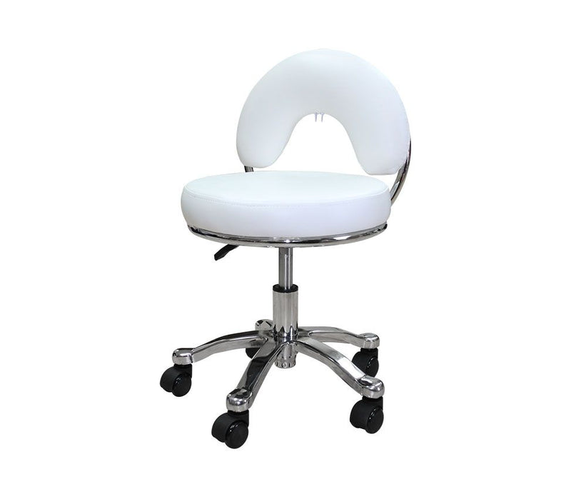 Fion - Deluxe Pneumatic White Stool Very Low - Limolin 