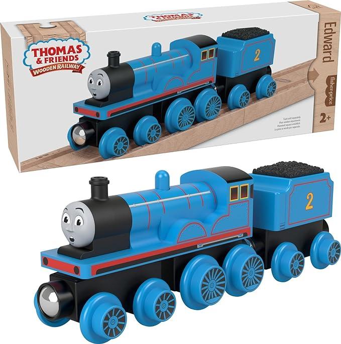Fisher-Price - Price - Thomas And Friends - Wood Engine & Car - Large - Edward - Limolin 