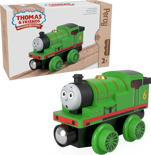 Fisher-Price - Price - Thomas And Friends - Wood Engine & Car - Small - Percy - Limolin 